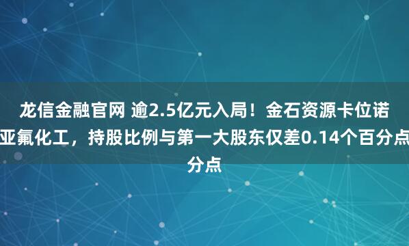 龙信金融官网 逾2.5亿元入局！金石资源卡位诺亚氟化工，持股比例与第一大股东仅差0.14个百分点